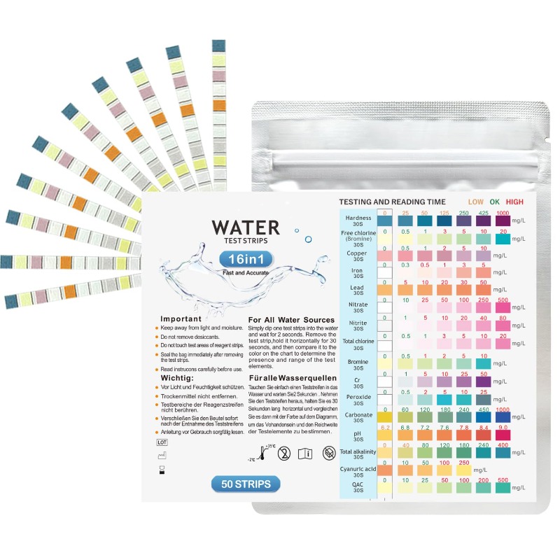 Marine Test Kit - 水槽用テストストリップ 淡水PH水質検査キット 魚タンク用 アンモニア・亜硝酸塩・硝酸塩検査 スイミングプール用