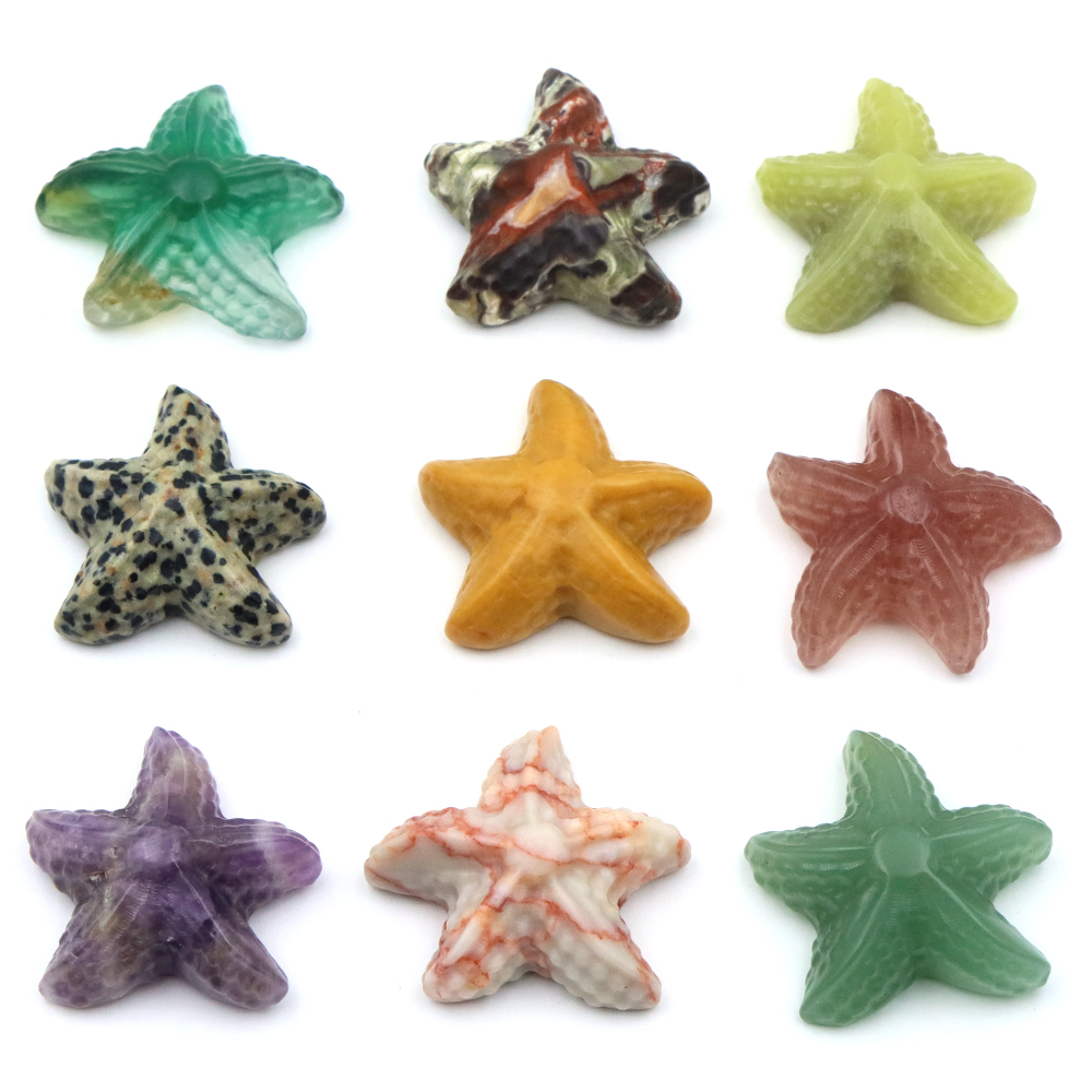 Marine Aquarium & Regional Centre Reviews - 35 ミリメートルヒトデの形の像海洋動物天然石ヒーリングクリスタル彫刻工芸品魚水族館家の装飾新年ギフト