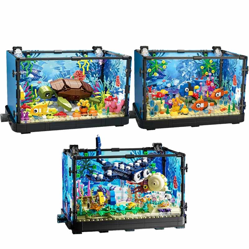 ライト付き水槽ビルディングブロックセット、水槽、海洋カメ、1 - Marine Aquarium & Regional Centre Reviews のレビューと価格
