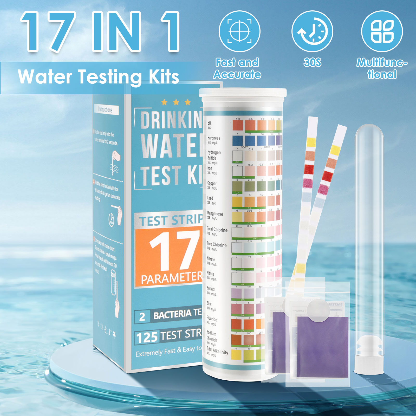 5-17 in 1 水族館テストストリップ水質テストストリッ - Marine Test Kit のレビューと価格
